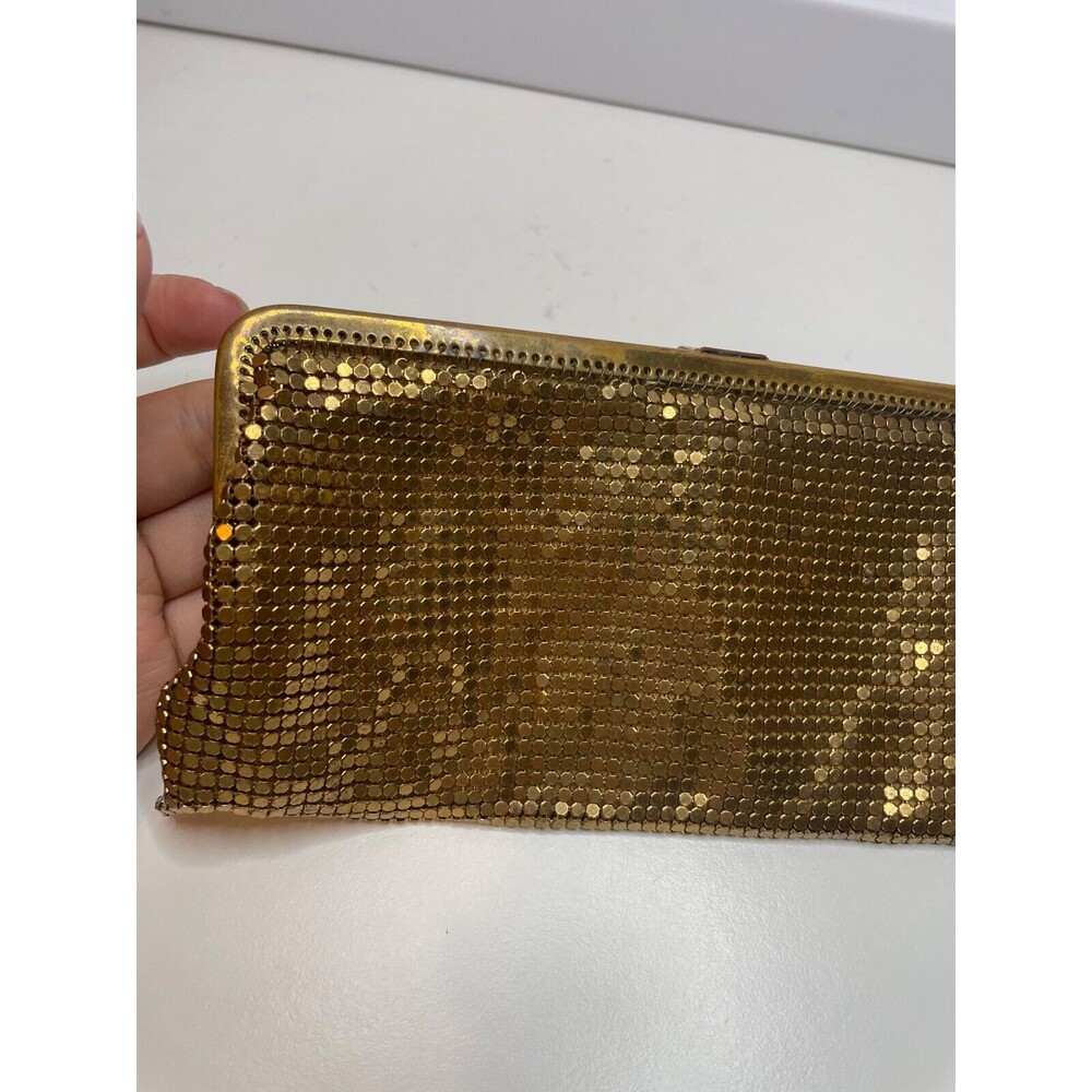 VTG MCM Gold Mesh Evening Wallet Purse W Germany